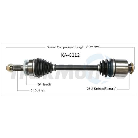 Surtrack Axle Cv Axle Shaft, Ka-8112 KA-8112